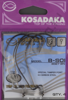 Офсетные крючки Kosadaka B-Soi Worm BN №4/0 T-1.10 mm