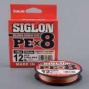 Шнур плетёный Sunline Siglon PEx8 150m Multicolor #0.6/ 10lb
