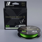 Шнур плетеный Major Craft Dangan Braid X 8х green 150м 0.13мм 20lb 