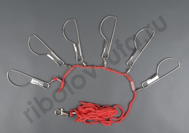 Кукан (Aelita) нейлон.шнур 2,2м, 5 застежек из нерж