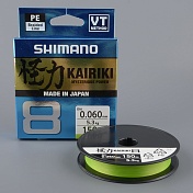 Шнур плетёный Shimano Kairiki 8PE 150м 0,060 мм 5,3 кг зеленая