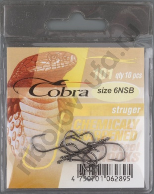 Одинарные крючки Cobra STRUGER сер.101 разм.006