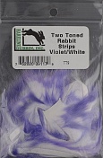 Полоски меха HARELINE Two Toned Rabbit Strips VIOLET/WHITE HRL  TT9