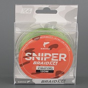 Шнур плетёный Salmo Sniper Braid Army Green 120 м, 0.20 мм