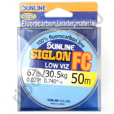Леска флюорокарбон Sunline FC Siglon, Clear, 50 м, 0.740 мм, 30.5 кг