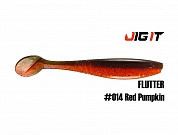 Силиконовая приманка Jig It Flutter 4,4in, 11см 7,8гр цв. 014 кальмар (5шт/уп)