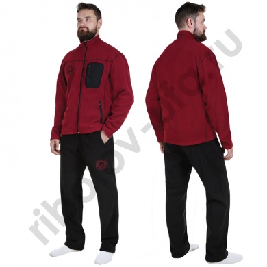 Флисовый комплект Alaskan Royal Fish (куртка+брюки) цв. бордовый, р. M