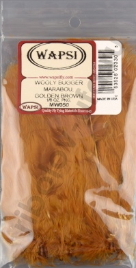Перья марабу Wapsi Wolly Bugger Marabou Golden Brown