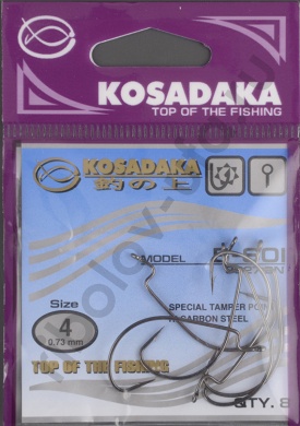 Офсетные крючки Kosadaka B-Soi Worm BN №4 T-0.73 mm L-31 mm