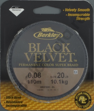 Шнур плетёный Berkley Black Velvet 110m 0.14