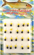 Мормышка Мир Вольфрама Дробь сырный кубик на крючке д. 4 мм черный