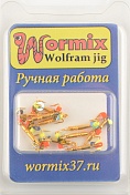 Мормышка Wormix точеная вольфрамовая Черт d=1,5 с рисками (гальваника) золото арт. 1611