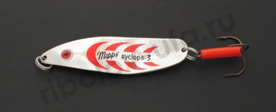 Блесна Mepps Syclops № 0, серебро/красный (8гр)