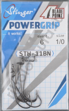 Офсетный крючок Stinger Power Grip STH-11BN #1/0 (6 шт)