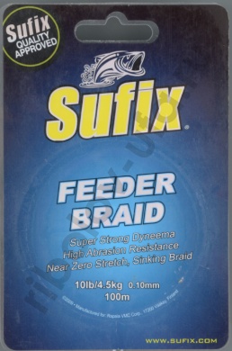 Шнур плетёный Sufix Feeder braid Olive Green 100м. 0,12мм