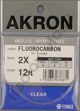 Подлесок флюорокарбон Tiemco Hi-Energy Akron 12ft 2x