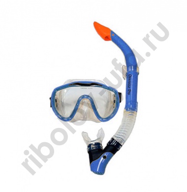 Комплект Aqua Lung маска Оверсайз Про+трубка 327SS,силикон, цв.синий