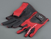 Перчатки спиннингиста Alaskan Red/Black, двухпалые р. M