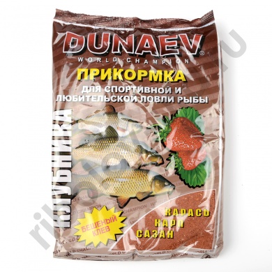 Прикормка Dunaev Классика Карп Клубника (0,9 кг) 