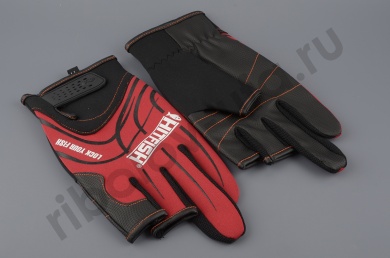Перчатки спиннингиста Hitfish Glove-05 р: XL цв. Красный 
