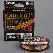 Шнур плетёный Sunline Siglon AMZ PEx8 150m Multicolor #0.8/ 10lb