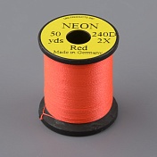 Монтажная нить Uni Neon супер-яркая 1/0 2x Red 50y