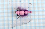 Мушка Бабочка розовая