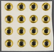 Голографические глазки FLY-FISHING (эпоксидные) 6 mm (20 шт) GOLD