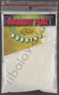 Даббинг Hends Rabbit Fur Dubbing White Hnd K-01