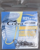 Одинарные крючки Cobra CRYSTAL сер.1121 разм.010