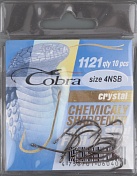 Одинарные крючки Cobra CRYSTAL сер.1121 разм.004