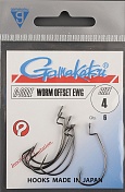 Офсетные крючки Gamakatsu Worm offset Ewg NS №4