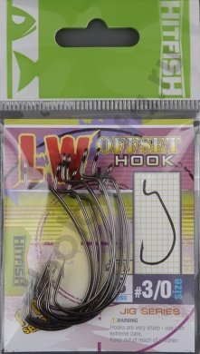 Офсетные крючки Hitfish LW offset hook 3/0