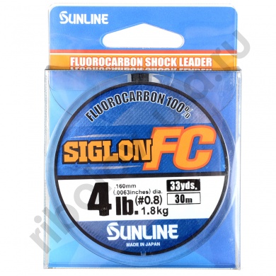 Леска флюорокарбон Sunline FC Siglon, Clear, 30 м, 0.160 мм, 1.8 кг