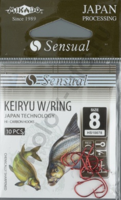 Крючки Mikado - Sensual - Keiryu w/ring №8 R (с ушком) 