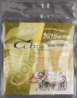Одинарные крючки Cobra MIX сер.7515 разм.010