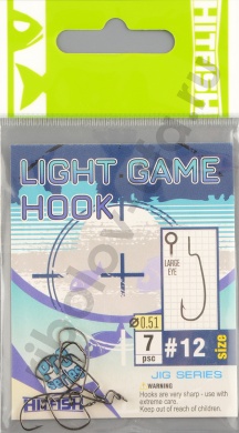 Офсетные крючки Hitfish Light Game hook # 12