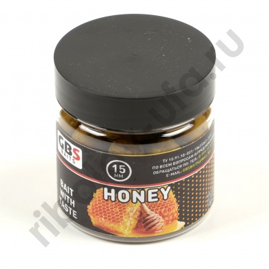 Бойлы GBS Baits тонущие насадочные 15мм 100гр (банка) Honey Мед
