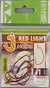 Офсетные крючки Hitfish J-Red Light hook RD # 1