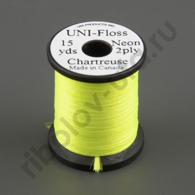 Шелк искуственный Uni Floss Neon 15 y. Chartreuse