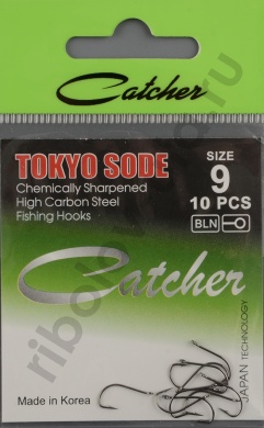 Одинарные крючки Catcher Tokyo Sode № 9