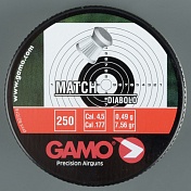Пуля пневмат. Gamo Match кал.4,5мм 0,49гр (уп./250шт)