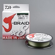 Шнур плетёный Daiwa J-Braid X8 150м  зеленая 0,16мм