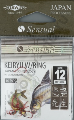 Крючки Mikado - Sensual - Keiryu w/ring №12 R (с ушком) (фас. 10 шт)