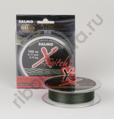 Шнур плетёный Salmo X-Twitch 100 м, 0.12 мм
