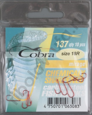 Одинарные крючки Cobra MIRAGE сер.137 разм.018