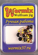 Мормышка Wormix точеная вольфрамовая Дробь d=4 с серебряной коронкой 0,6гр арт. 8112