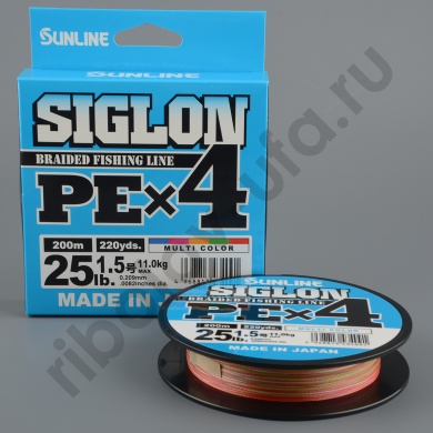 Шнур плетёный Sunline Siglon PEx4 150m Multicolor #1.5/ 25lb