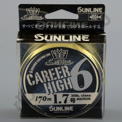 Шнур плетёный Sunline Career High 6 HG 170m Yellow #1.7 30lb