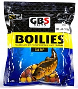 Бойлы GBS Baits Carp вареные прикормочные 20мм 1кг (пакет) Banan Scopex